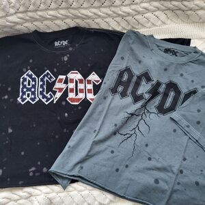 AC/DC Graphic Band Tee 2pc LOT sz L / XL